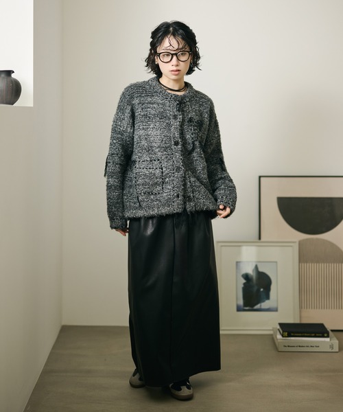 LAULEN(ローレン)の「wool blend melange stitch knit cardigan /ウールブレンドメランジステッチニットカーディガン(カーディガン/ボレロ・レディース・チャコールグレー/ベージュ/ブラウン・FREE)」の19枚目の写真