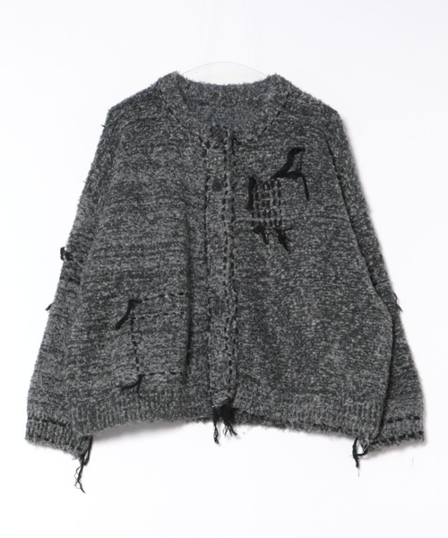 LAULEN(ローレン)の「wool blend melange stitch knit cardigan /ウールブレンドメランジステッチニットカーディガン(カーディガン/ボレロ・レディース・チャコールグレー/ベージュ/ブラウン・FREE)」の9枚目の写真