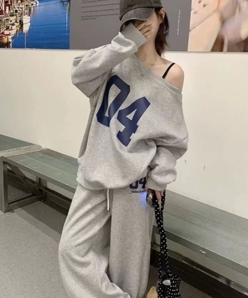 FUNdaysion（ファンデイション）の「ウエスト切り替えスウェットパンツ（スウェットパンツ・レディース・ブラック/ライトグレー・M）」の8枚目の写真
