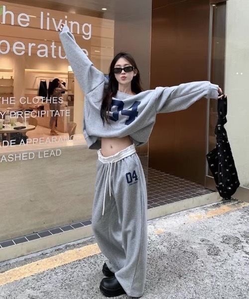 FUNdaysion（ファンデイション）の「ウエスト切り替えスウェットパンツ（スウェットパンツ・レディース・ブラック/ライトグレー・M）」の11枚目の写真