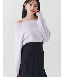 レディースのニット/セーター（パープル/紫色系）ファッション