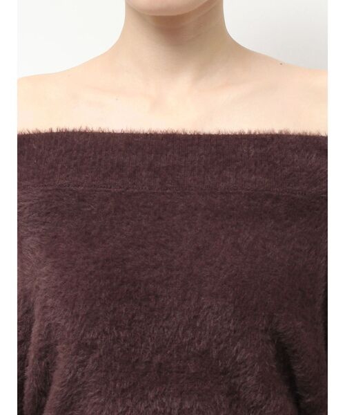 MERCURYDUO（マーキュリーデュオ）の「ミニシャギーオフショルニット（ニット/セーター・レディース・アイボリー/ベビーピンク/グレー/ブラウン/ラベンダー・FREE）」の14枚目の写真