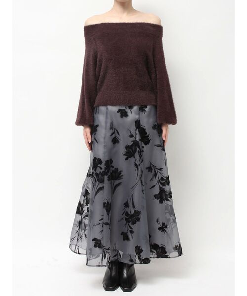 MERCURYDUO（マーキュリーデュオ）の「ミニシャギーオフショルニット（ニット/セーター・レディース・アイボリー/ベビーピンク/グレー/ブラウン/ラベンダー・FREE）」の19枚目の写真