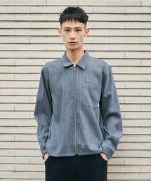 Jieda | 【JieDa】WOOL STRIPE ZIP SHIRT(シャツ/ブラウス)