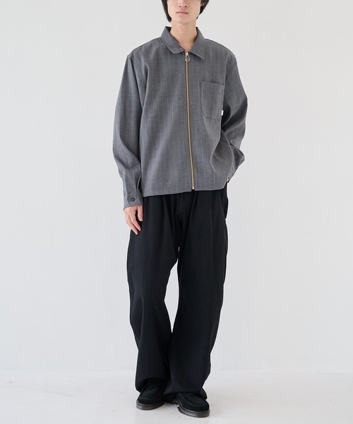 Jieda(ジエダ)の「【JieDa】WOOL STRIPE ZIP SHIRT(シャツ/ブラウス・メンズ・グレー/ブラック・1/2)」の6枚目の写真