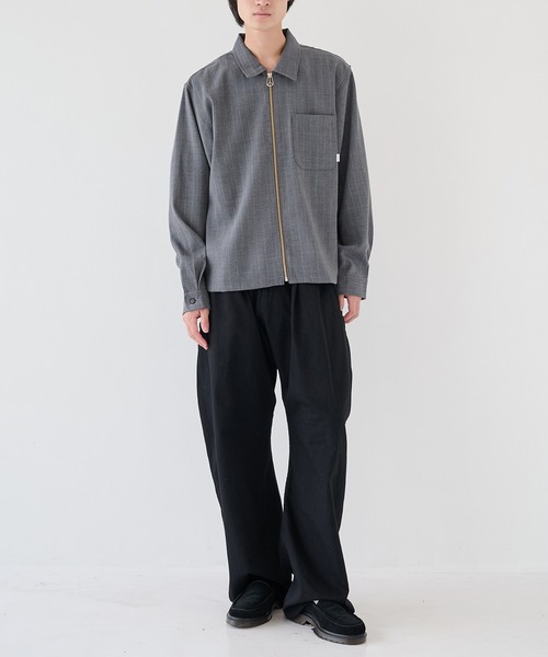 Jieda(ジエダ)の「【JieDa】WOOL STRIPE ZIP SHIRT(シャツ/ブラウス・メンズ・グレー/ブラック・1/2)」の7枚目の写真