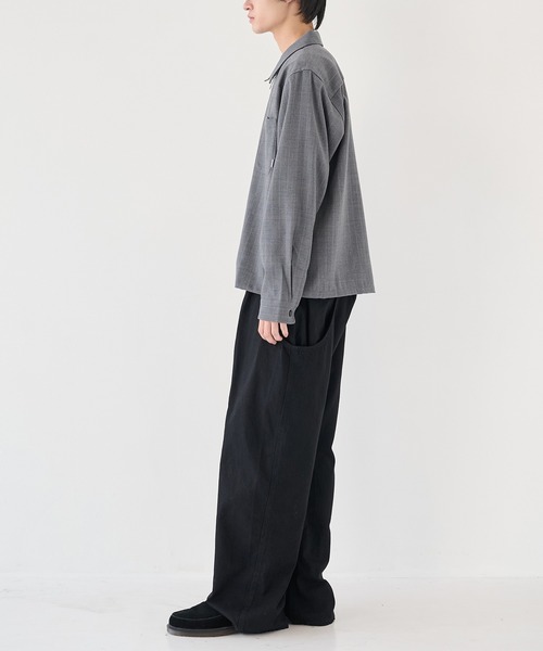 Jieda(ジエダ)の「【JieDa】WOOL STRIPE ZIP SHIRT(シャツ/ブラウス・メンズ・グレー/ブラック・1/2)」の8枚目の写真