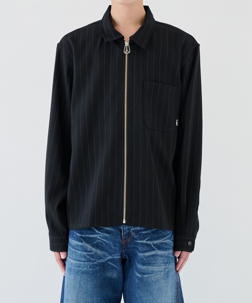 Jieda(ジエダ)の「【JieDa】WOOL STRIPE ZIP SHIRT(シャツ/ブラウス・メンズ・グレー/ブラック・1/2)」の9枚目の写真
