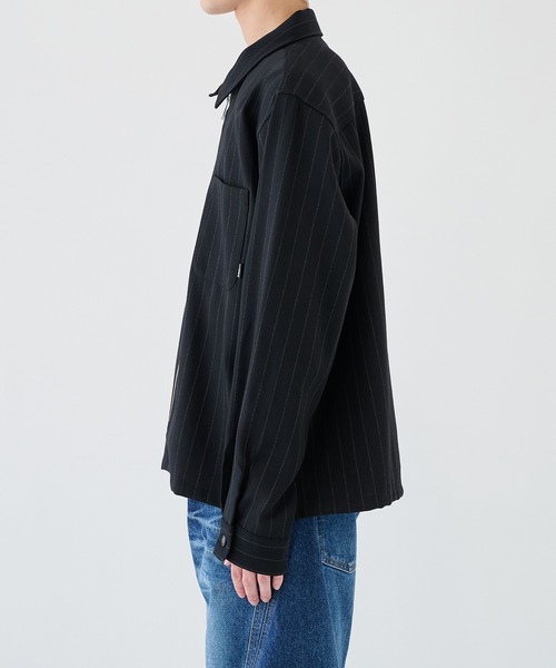 Jieda(ジエダ)の「【JieDa】WOOL STRIPE ZIP SHIRT(シャツ/ブラウス・メンズ・グレー/ブラック・1/2)」の10枚目の写真