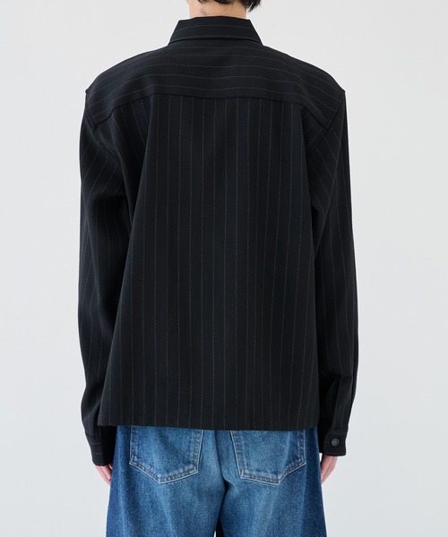 Jieda(ジエダ)の「【JieDa】WOOL STRIPE ZIP SHIRT(シャツ/ブラウス・メンズ・グレー/ブラック・1/2)」の11枚目の写真