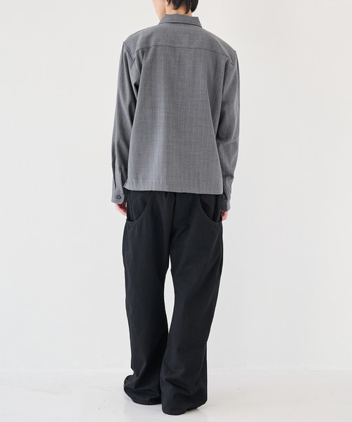 Jieda(ジエダ)の「【JieDa】WOOL STRIPE ZIP SHIRT(シャツ/ブラウス・メンズ・グレー/ブラック・1/2)」の15枚目の写真