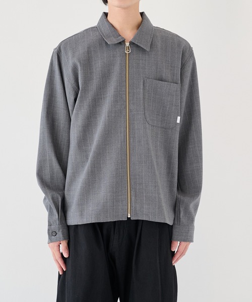 Jieda(ジエダ)の「【JieDa】WOOL STRIPE ZIP SHIRT(シャツ/ブラウス・メンズ・グレー/ブラック・1/2)」の16枚目の写真