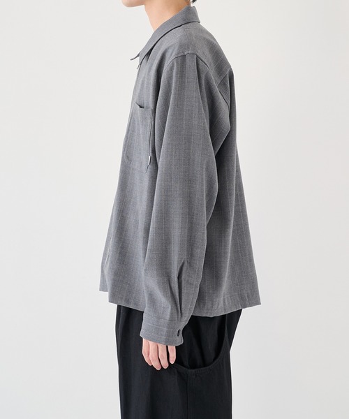 Jieda(ジエダ)の「【JieDa】WOOL STRIPE ZIP SHIRT(シャツ/ブラウス・メンズ・グレー/ブラック・1/2)」の17枚目の写真