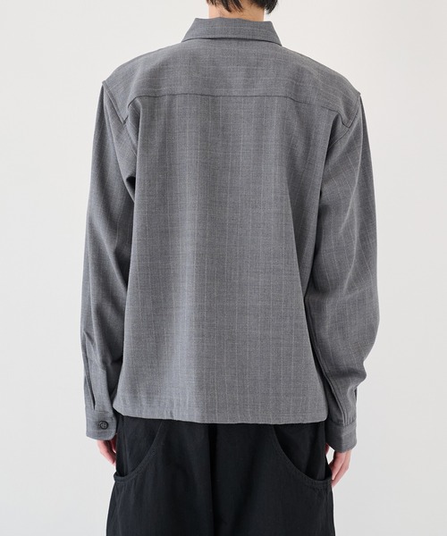 Jieda(ジエダ)の「【JieDa】WOOL STRIPE ZIP SHIRT(シャツ/ブラウス・メンズ・グレー/ブラック・1/2)」の18枚目の写真
