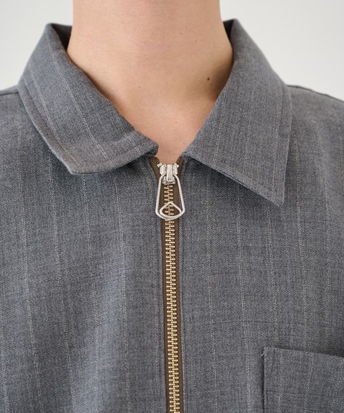 Jieda(ジエダ)の「【JieDa】WOOL STRIPE ZIP SHIRT(シャツ/ブラウス・メンズ・グレー/ブラック・1/2)」の20枚目の写真