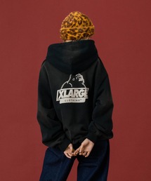 XLARGE | DISCHARGE PRINTED SLANTED OG HOODED SWEATSHIRT(パーカー)
