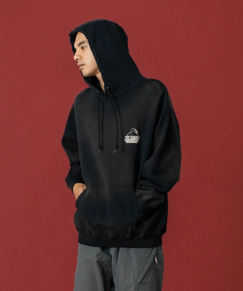 DISCHARGE PRINTED SLANTED OG HOODED SWEATSHIRT（パーカー）｜XLARGE