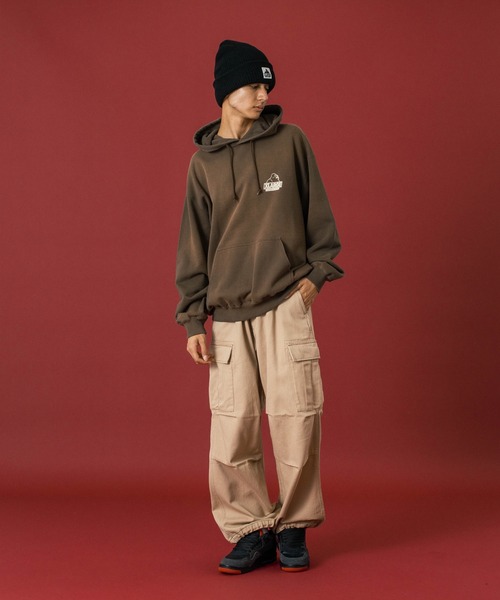 XLARGE（エクストララージ）の「DISCHARGE PRINTED SLANTED OG HOODED SWEATSHIRT（パーカー・メンズ・ブラック/パープル/ブラウン・XXL/XL/L/M/S）」の10枚目の写真