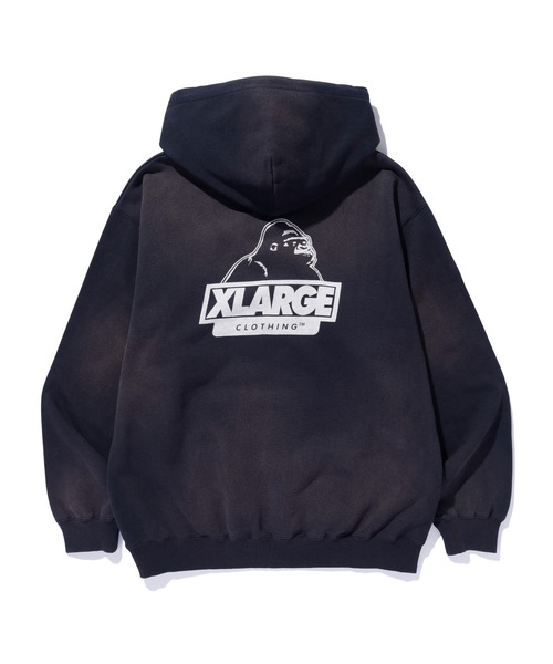 XLARGE（エクストララージ）の「DISCHARGE PRINTED SLANTED OG HOODED SWEATSHIRT（パーカー・メンズ・ブラック/パープル/ブラウン・XXL/XL/L/M/S）」の14枚目の写真