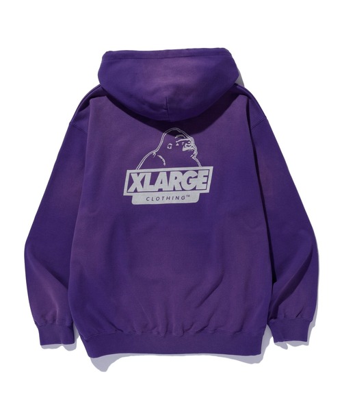 XLARGE（エクストララージ）の「DISCHARGE PRINTED SLANTED OG HOODED SWEATSHIRT（パーカー・メンズ・ブラック/パープル/ブラウン・XXL/XL/L/M/S）」の18枚目の写真