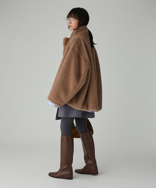 BABYLONE（バビロン）の「ファーショートコート（ブルゾン）」 - WEAR