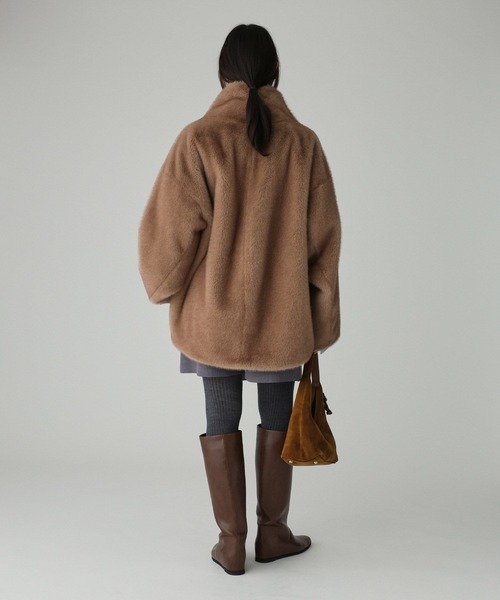 BABYLONE（バビロン）の「ファーショートコート（ブルゾン）」 - WEAR