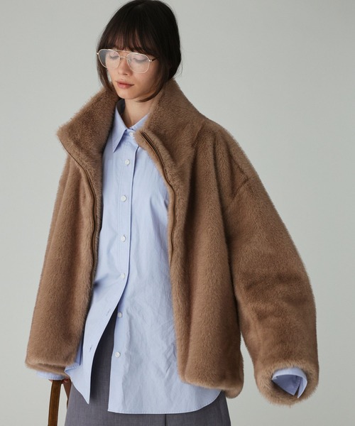 BABYLONE（バビロン）の「ファーショートコート（ブルゾン）」 - WEAR