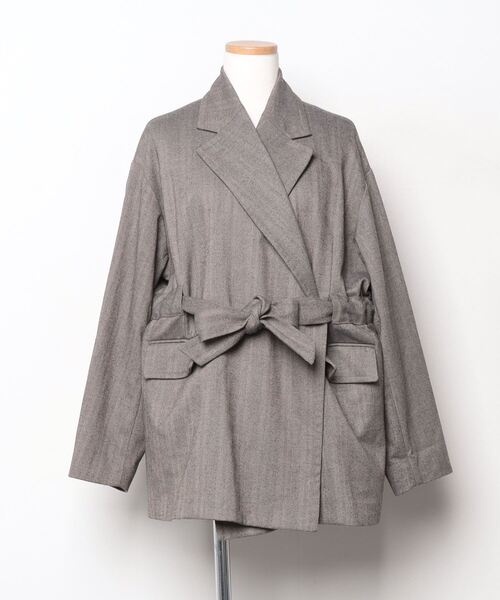 美品】ブラウン テーラードジャケット CLANE CLANE（テーラード