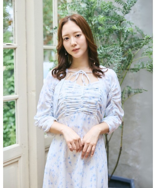 LANTINAM(ランティナム)の「Little Flower Bolero Set Dress(ワンピース・レディース・ネイビー/ホワイト・SMALL/MEDIUM)」の9枚目の写真