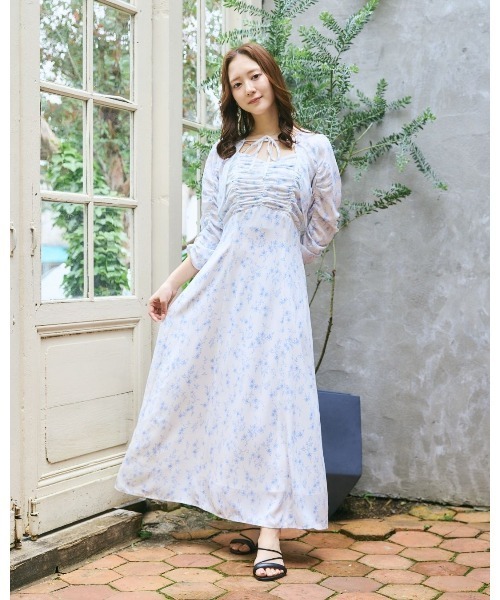 LANTINAM(ランティナム)の「Little Flower Bolero Set Dress(ワンピース・レディース・ネイビー/ホワイト・SMALL/MEDIUM)」の8枚目の写真