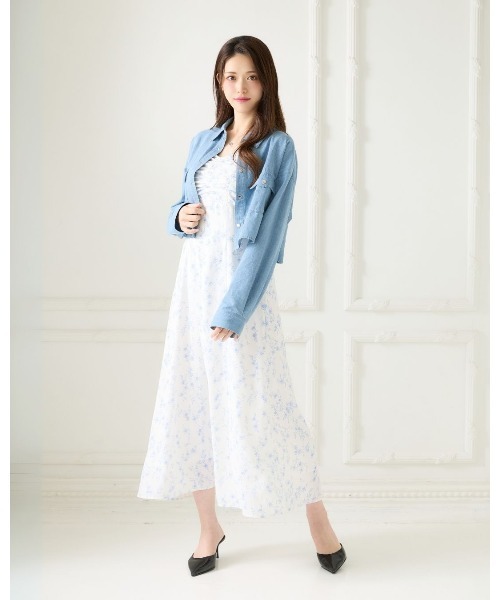 LANTINAM(ランティナム)の「Little Flower Bolero Set Dress(ワンピース・レディース・ネイビー/ホワイト・SMALL/MEDIUM)」の14枚目の写真