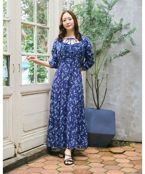 LANTINAM(ランティナム)の「Little Flower Bolero Set Dress(ワンピース・レディース・ネイビー/ホワイト・SMALL/MEDIUM)」の17枚目の写真
