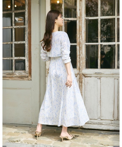 LANTINAM(ランティナム)の「Little Flower Bolero Set Dress(ワンピース・レディース・ネイビー/ホワイト・SMALL/MEDIUM)」の7枚目の写真