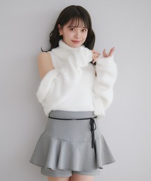 fupel(フぺル)のback open no sleeve turtle knit ensemble  / バックオープンノースリーブタートルニットアンサンブル(アンサンブル)