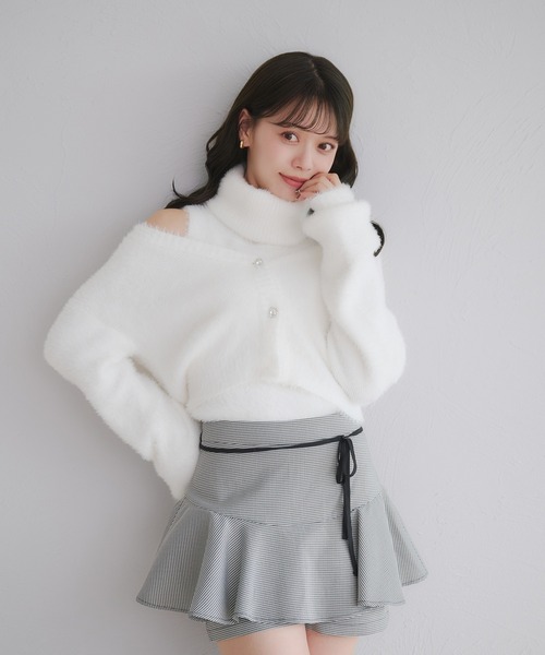 Randy バックルニットアンサンブル 新品タグ付き Randy ガーターニットアンサンブル ブラック - メルカリ