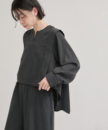 LE CERCLE par rope' | ラメストライプ2WAYヘムタックブラウス/セットアップ対応(シャツ/ブラウス)