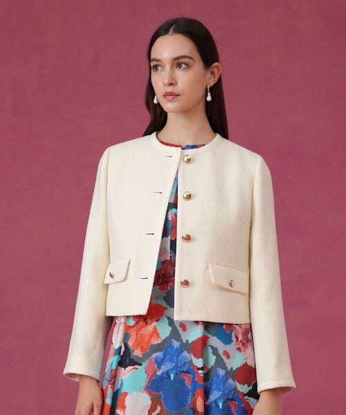 セットアップ対応商品】ウールプリペラノーカラージャケット（ノー