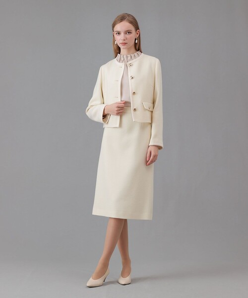 セットアップ対応商品】ウールプリペラノーカラージャケット（ノー