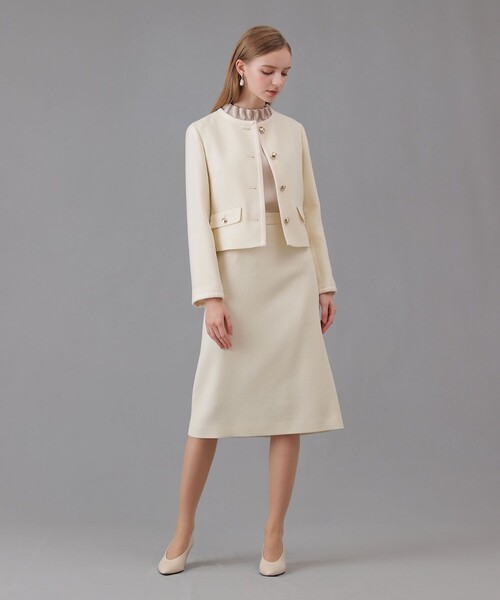 セットアップ対応商品】ウールプリペラノーカラージャケット（ノー