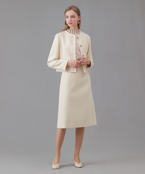 セットアップ対応商品】ウールプリペラノーカラージャケット（ノー