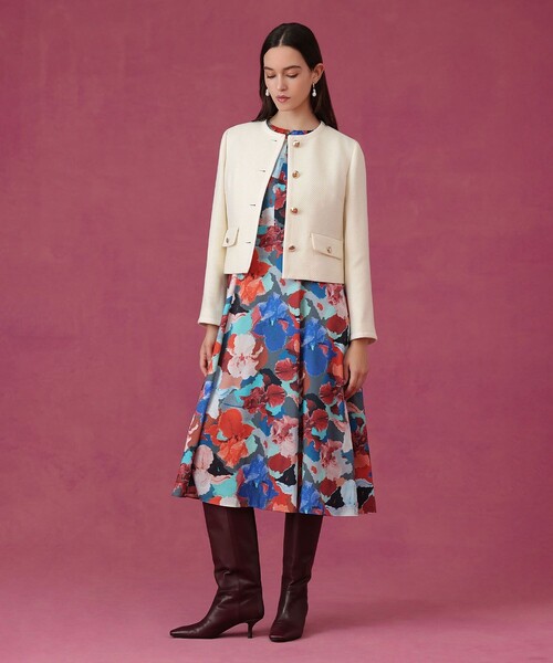 セットアップ対応商品】ウールプリペラノーカラージャケット（ノー