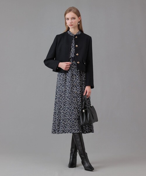 セットアップ対応商品】ウールプリペラノーカラージャケット（ノー