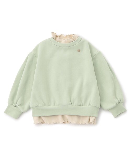 Seraph(セラフ)の「【ジュニア対応】バックリボンレイヤードトレーナー(スウェット・キッズ・チャコール/ラベンダー/グリーン・80/90/100/110/120/130/140)」の3枚目の写真