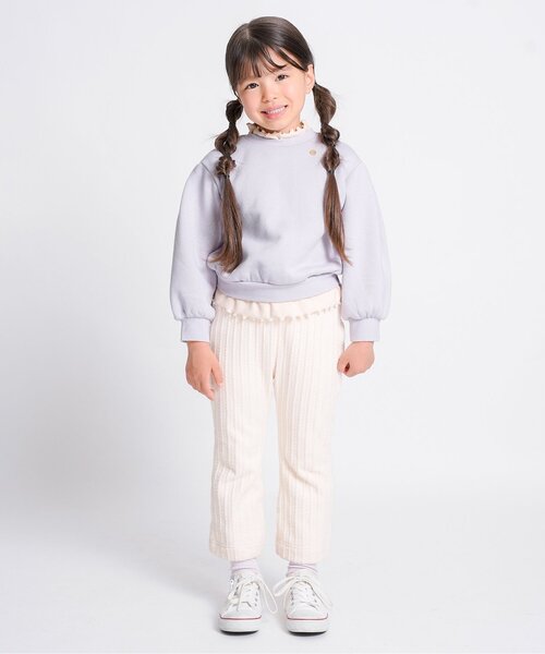 Seraph(セラフ)の「【ジュニア対応】バックリボンレイヤードトレーナー(スウェット・キッズ・チャコール/ラベンダー/グリーン・80/90/100/110/120/130/140)」の7枚目の写真