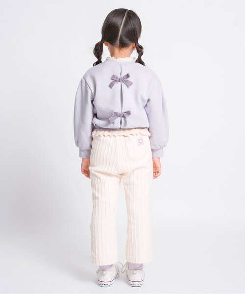 Seraph(セラフ)の「【ジュニア対応】バックリボンレイヤードトレーナー(スウェット・キッズ・チャコール/ラベンダー/グリーン・80/90/100/110/120/130/140)」の8枚目の写真