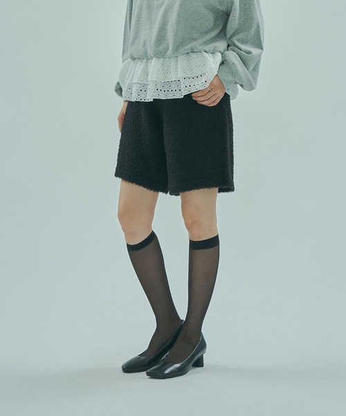 ROSE BUD(ローズバッド)の「KNIT SHORT PANTS(その他パンツ・レディース・ブラウン/ブラック・ONE SIZE)」の6枚目の写真