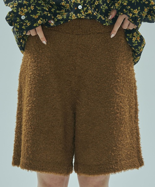 ROSE BUD(ローズバッド)の「KNIT SHORT PANTS(その他パンツ・レディース・ブラウン/ブラック・ONE SIZE)」の4枚目の写真