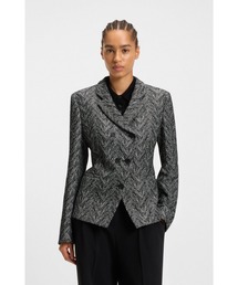 セール】クロップド ツイードジャケット メタリックボタン（テーラード