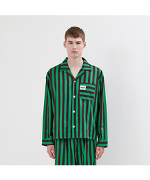 FOLI（ポリー）の「(ユニセックス) フォレストグリーンパジャマシャツ（ルームウェア/パジャマ・メンズ）」