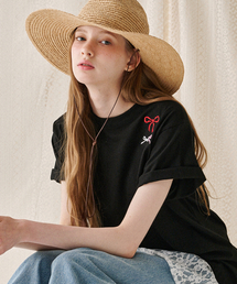 RONRON（ロンロン）の「3 RIBBON BASIC FIT T SHIRT BLACK（Tシャツ/カットソー）」